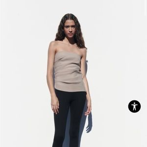 Zara ruched bandeau top